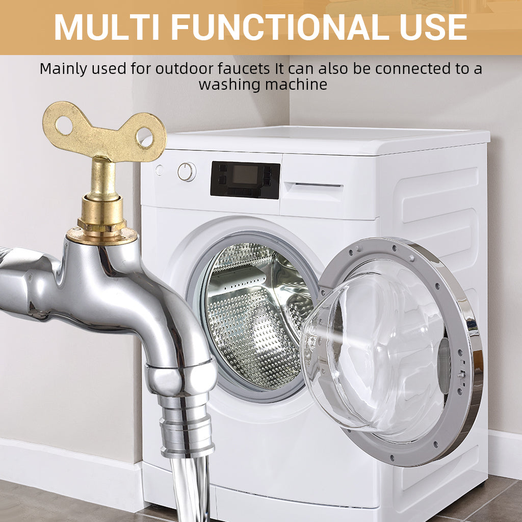 HASTHIP Lockable Faucet Zinc Alloy Rugged Faucet with 2 in 1 Key Water Valve Outdoor Security Key Lock Faucet Prevent Water Theft Universal 1/2'' Thread Water Faucet for Outdoor Spigots HASTHIP Lockable Faucet Zinc Alloy Rugged Faucet with 2 in 1 Key Water Valve Outdoor Security Key Lock Faucet Prevent Water Theft Universal 1/2'' Thread Water Faucet for Outdoor Spigots